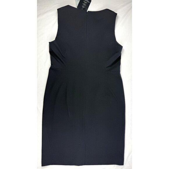 NWT MINISTRY OF SUPPLY Japanese Kinetic Sheath Dress Workleisure Navy 10 $175 - Picture 3 of 8